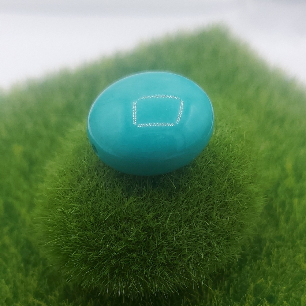 Lustrous Blue Teal Round Bead For Jewelry Making P309